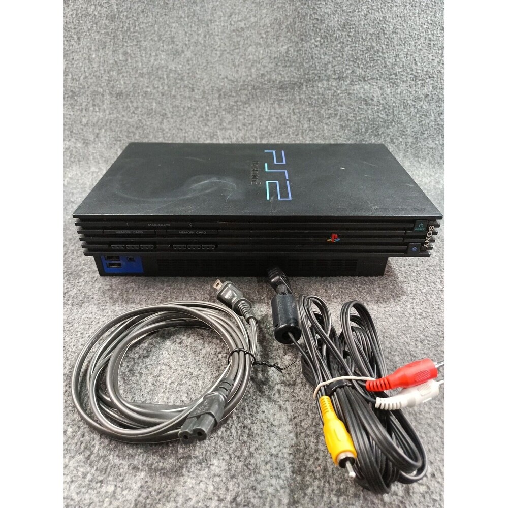 PlayStation 2 w/ 1 wireless controllers 2 wired controllers & 15 Game Lot